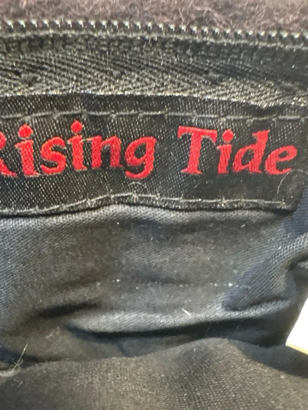 Rising Tide Pouch Multicolored Floral Felted Wool Zippered One Size EUC